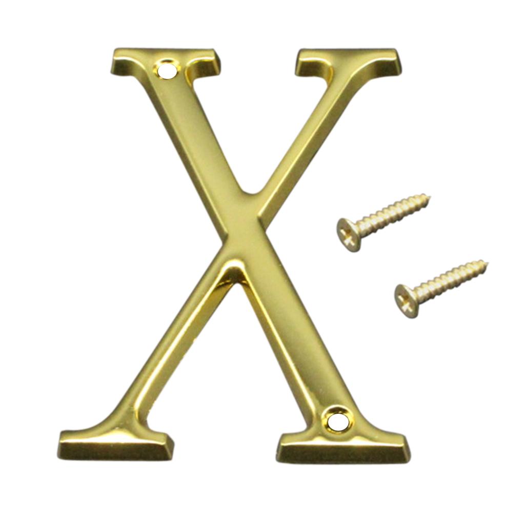 Maxbell  100mm Polished Door Numbers Alphabet Letter Floating House Door Number X