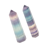 Max Natural Stone Hexagonal Crystal Column Colorful Fluorite Column Ornaments A