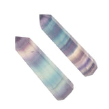 Max Natural Stone Hexagonal Crystal Column Colorful Fluorite Column Ornaments A