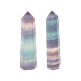 Max Natural Stone Hexagonal Crystal Column Colorful Fluorite Column Ornaments A