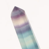 Natural Stone Hexagonal Crystal Column Colorful Fluorite Column Ornaments B