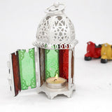 Glass Candlestick Candle Holder Lantern Lamp Home Wedding Xmas Decor White