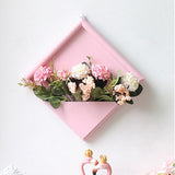 Max Wall Mounted Wooden Flower Stand Rack DIY Hanging Crafts Home Decor Pink