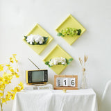 Max Wall Mounted Wooden Flower Stand Rack DIY Hanging Crafts Home Decor Yellow
