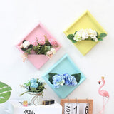 Max Wall Mounted Wooden Flower Stand Rack DIY Hanging Crafts Home Decor Yellow