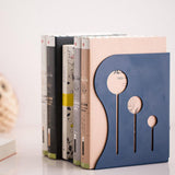 Max Adjustable Metal Bookends Office Non-slip Book Holder Blue L