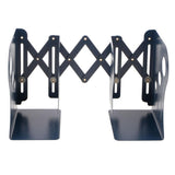 Max Adjustable Metal Bookends Office Non-slip Book Holder Blue L
