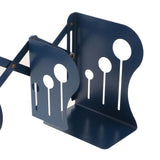 Max Adjustable Metal Bookends Office Non-slip Book Holder Blue L