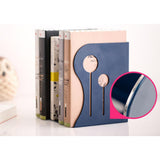 Max Adjustable Metal Bookends Office Non-slip Book Holder Blue L