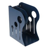 Max Adjustable Metal Bookends Office Non-slip Book Holder Blue L