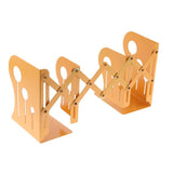 Max Adjustable Metal Bookends Office Non-slip Book Holder Yellow L