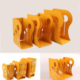 Max Adjustable Metal Bookends Office Non-slip Book Holder Yellow L