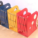 Max Adjustable Metal Bookends Office Non-slip Book Holder Yellow L
