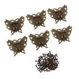 Maxbell 6pcs Antique Bronze Jewelry Wood Box Latch Lock Decorative Hasp Buckle Bolt