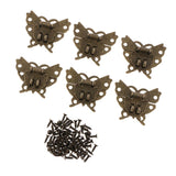 Maxbell 6pcs Antique Bronze Jewelry Wood Box Latch Lock Decorative Hasp Buckle Bolt