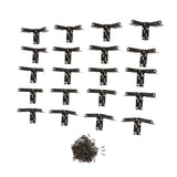 Maxbell 20x Jewellry Gift Box Wood Chests Spring Hinges Lid L 90 Degree Bronze