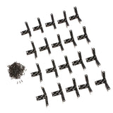 Maxbell 20x Jewellry Gift Box Wood Chests Spring Hinges Lid L 90 Degree Bronze
