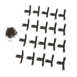 Maxbell 20x Jewellry Gift Box Wood Chests Spring Hinges Lid L 90 Degree Bronze