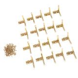 Maxbell 20pcs 90 Degree Support Spring Hinge Door Hinges for Jewelry Wine Box Gold