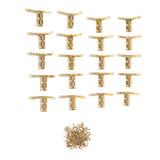 Maxbell 20pcs 90 Degree Support Spring Hinge Door Hinges for Jewelry Wine Box Gold