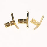 Maxbell 20pcs 90 Degree Support Spring Hinge Door Hinges for Jewelry Wine Box Gold