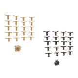 Maxbell 20pcs 90 Degree Support Spring Hinge Door Hinges for Jewelry Wine Box Gold