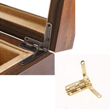 Maxbell 20pcs 90 Degree Support Spring Hinge Door Hinges for Jewelry Wine Box Gold