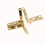 Maxbell 20pcs 90 Degree Support Spring Hinge Door Hinges for Jewelry Wine Box Gold