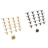 Maxbell 20pcs 90 Degree Support Spring Hinge Door Hinges for Jewelry Wine Box Gold