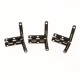 Maxbell 20pcs 90 Degree Support Spring Hinge Door Hinges for Jewelry Wine Box Bronze