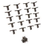 Maxbell 20pcs 90 Degree Support Spring Hinge Door Hinges for Jewelry Wine Box Bronze