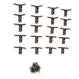 Maxbell 20pcs 90 Degree Support Spring Hinge Door Hinges for Jewelry Wine Box Bronze