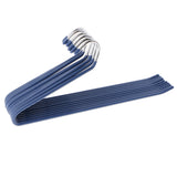 Maxbell 10pcs S-type Non-slip Stainless Steel Pant Trousers Jean Hangers  Blue_1