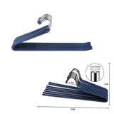 Maxbell 10pcs S-type Non-slip Stainless Steel Pant Trousers Jean Hangers  Blue_1
