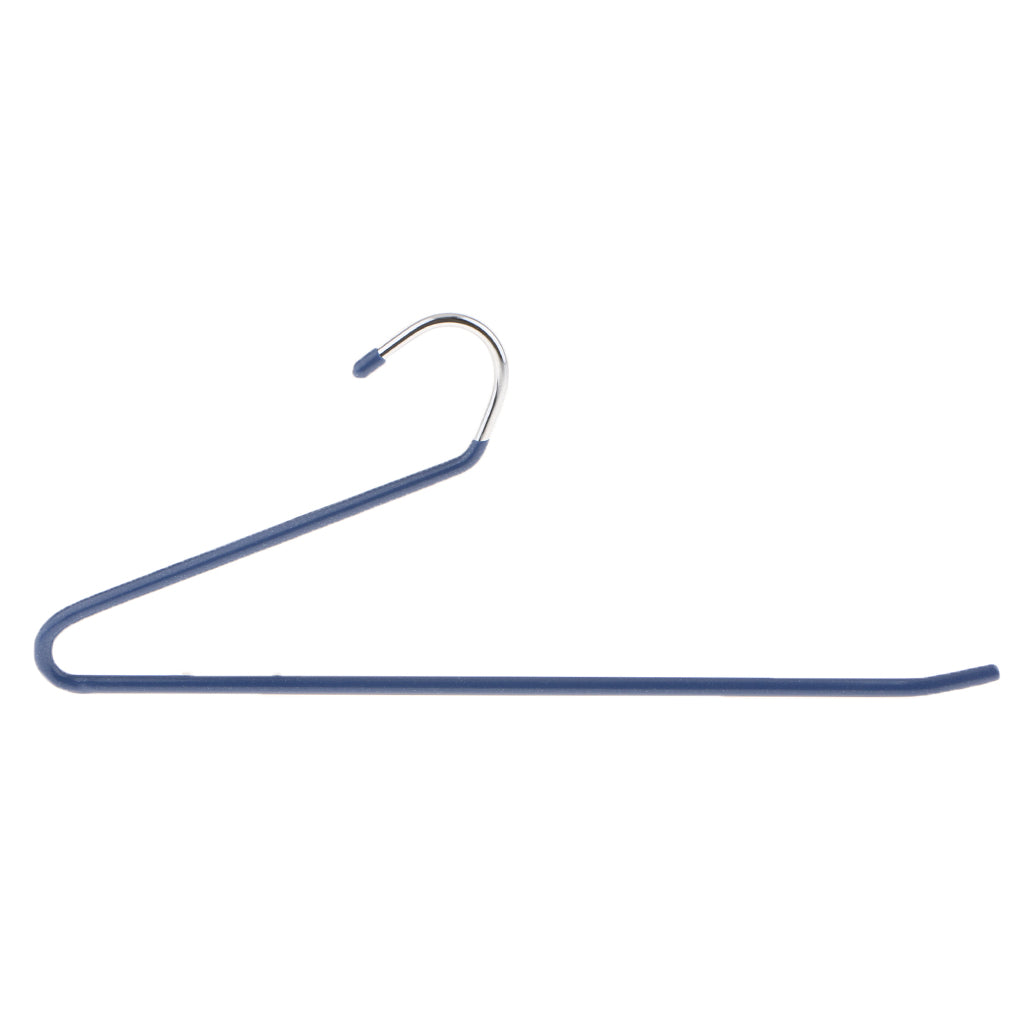 Maxbell 10pcs S-type Non-slip Stainless Steel Pant Trousers Jean Hangers  Blue_1