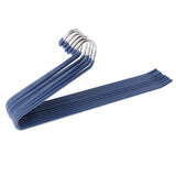 Maxbell 10pcs S-type Non-slip Stainless Steel Pant Trousers Jean Hangers  Blue_1