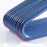 Maxbell 10pcs S-type Non-slip Stainless Steel Pant Trousers Jean Hangers  Blue_1