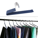 Maxbell 10pcs S-type Non-slip Stainless Steel Pant Trousers Jean Hangers  Blue_2
