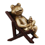 Maxbell Novelty Cute Frog Figurines Collectibles Resin Sculpture Tabletop Decor A