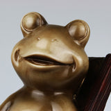 Maxbell Novelty Cute Frog Figurines Collectibles Resin Sculpture Tabletop Decor A