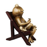 Maxbell Novelty Cute Frog Figurines Collectibles Resin Sculpture Tabletop Decor A