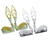 Maxbell 1 Pair of Europe Style Resin Deer Figurines 3D Animal Statue Ornament Gold