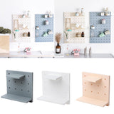 Maxbell  Multi-Functional DIY Plastic Self-adhesive Wall Mounted Storage Shelf White