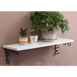 Max 2x Twist Metal Wall Shelf Bracket Rack Support Holder Supporter Black 1