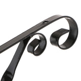 Max 2x Twist Metal Wall Shelf Bracket Rack Support Holder Supporter Black 1
