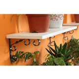 Max 2x Twist Metal Wall Shelf Bracket Rack Support Holder Supporter Black 1