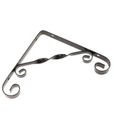 Max 2x Twist Metal Wall Shelf Bracket Rack Support Holder Supporter Black 1