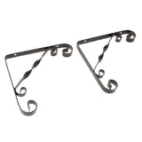 Max 2x Twist Metal Wall Shelf Bracket Rack Support Holder Supporter Black 1