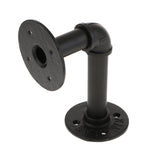 Max 2x Twist Metal Wall Shelf Bracket Rack Support Holder Supporter Black 3