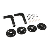 Max 2x Twist Metal Wall Shelf Bracket Rack Support Holder Supporter Black 3